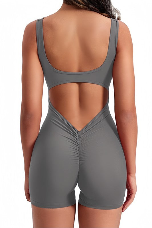 Open-Back Scrunch Romper