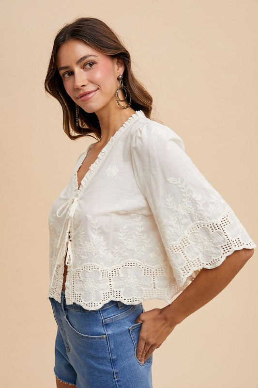 Isla Embroidered Blouse