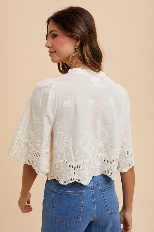 Isla Embroidered Blouse