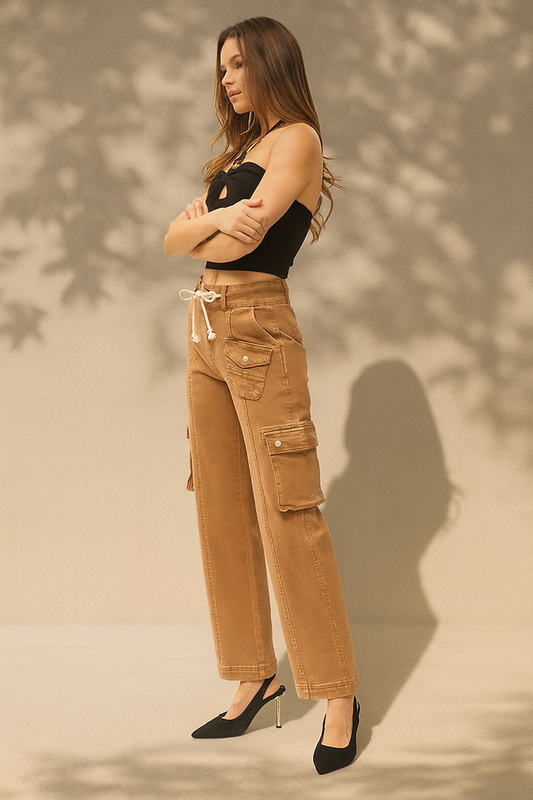 Utility Cargo Pants – Camel Brown