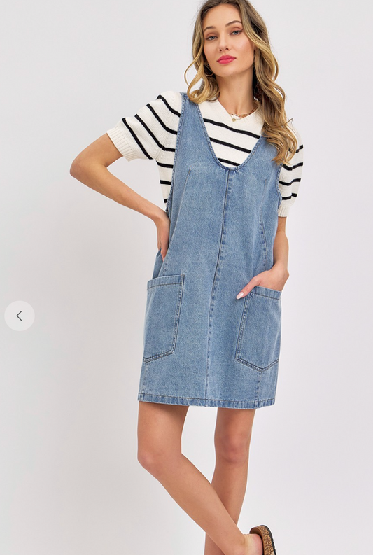 New Arrival - Oversized Denim Overall Dress